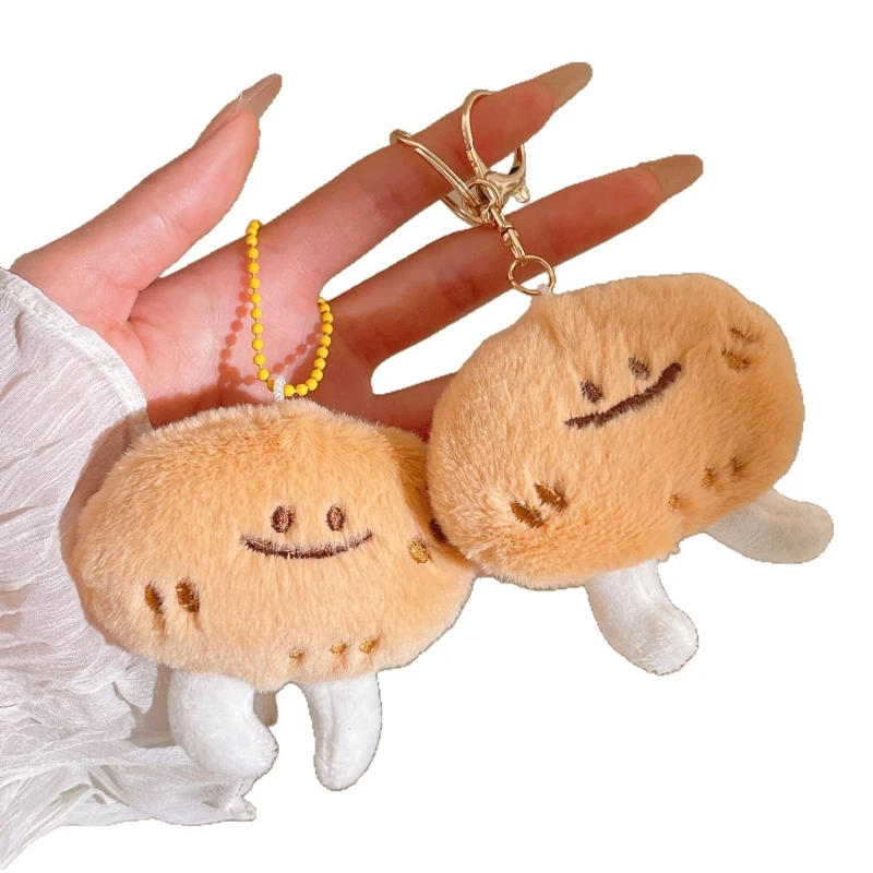 Creativo simpatico portachiavi di patate ragazza cuore ciondolo in peluche peluche bambola carina zaino piccolo ciondolo portachiavi in peluche Llavero