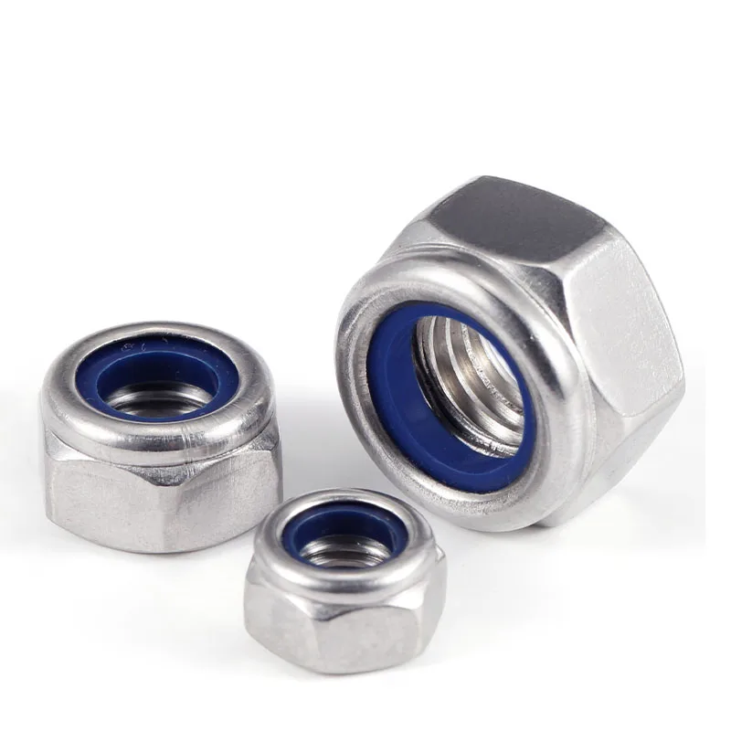 UNC 4# 6# 8# 10# BSW 1/4 5/16 3/8 1/2 Self-locking Nuts Hex Nylon Lock Nut