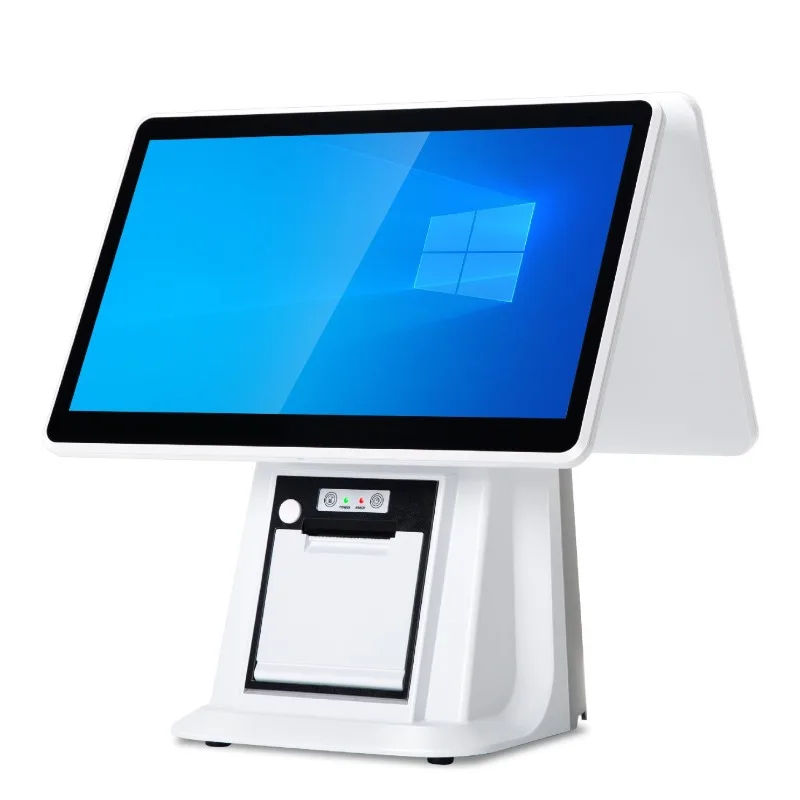 Dual Screen Touch POS Cash Register All in One Checkout Machine Barcode Scanner Retail Management System for Chain Store Fresh