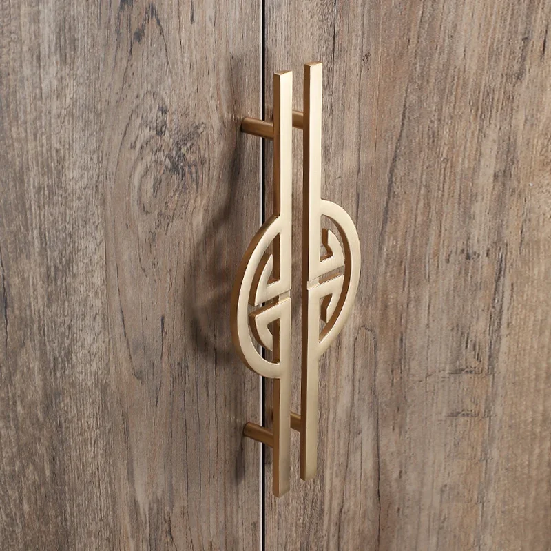 1pcs Wardrobe Door Handle Golden Cabinet Door knob Lengthened  Drawer Shoe Cabinet Handle  Furniture Hardware