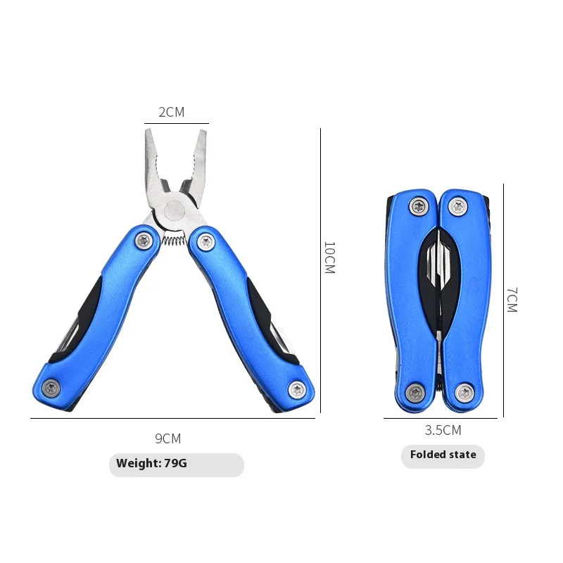 كماشة متعددة الوظائف كماشة صغيرة أداة خارجية كماشة مقبض ألومنيوم كماشة سكين متعددة الوظائف من الفولاذ المقاوم للصدأ كومبي #2