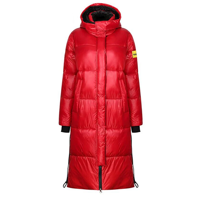 2024 Korean Jacket Women Winter Long Parkas Solid Hooded Thicken Warm Female Snow Coat Cotton Padded Loose Windproof Outwear