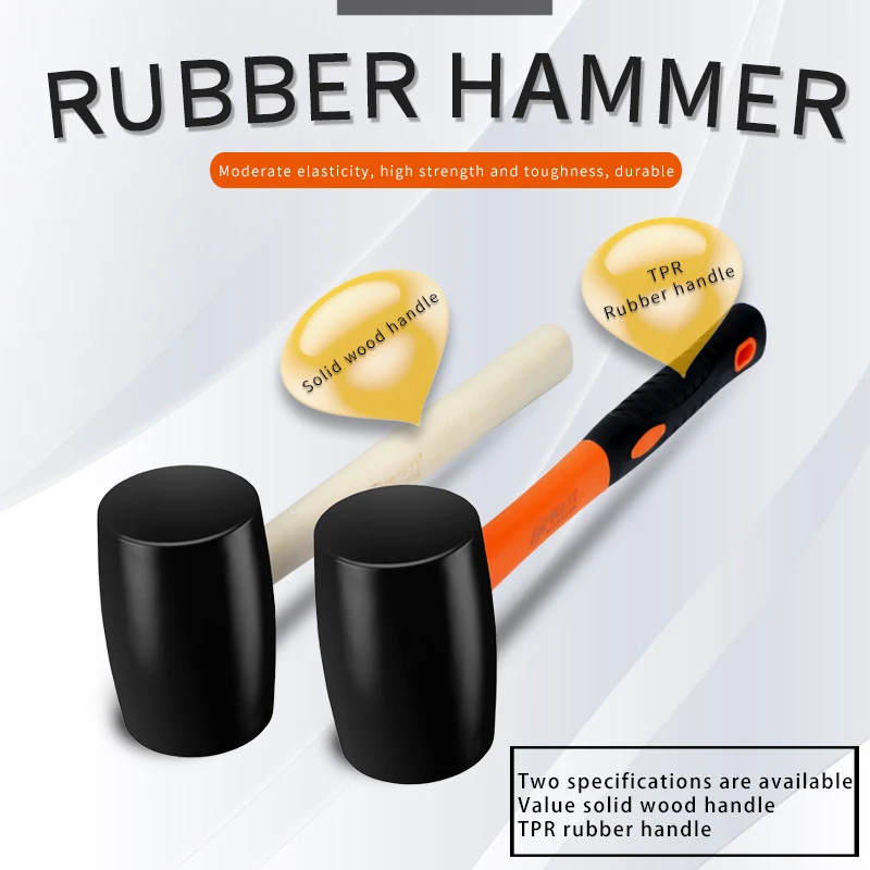 High-quality Wear-resistant Professional-grade Rubber Hammer, Anti-static and Shockproof Design