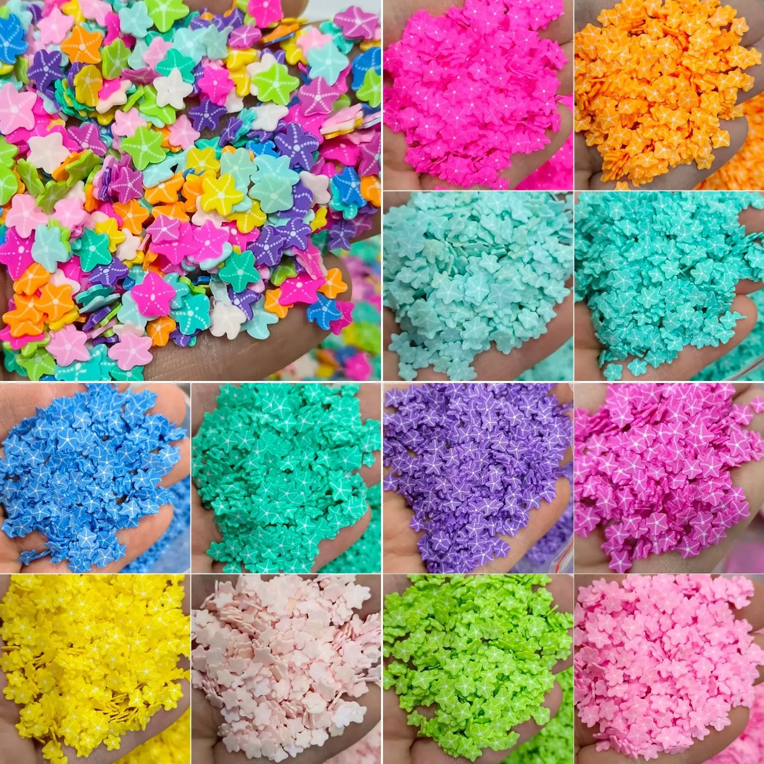 100g/Lot 10MM Polymer Cute Sea Fish Clay Slices Sprinkles for Crafts Shake Cards Nail Art ,Scrapbook DIY