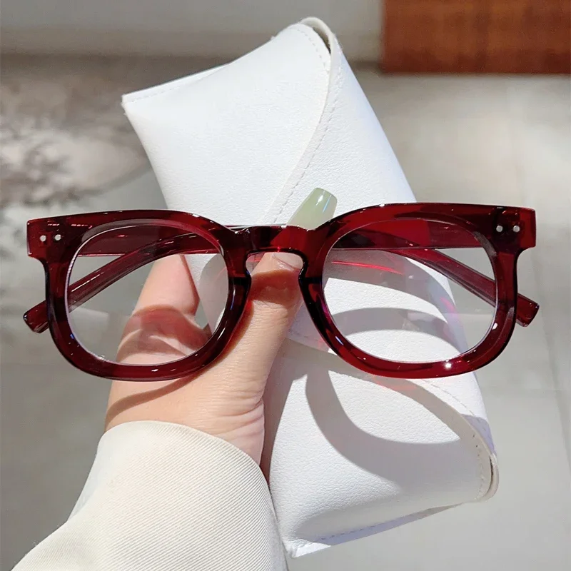 KAMMPT Vintage Round Glasses New Candy Color Rim Blue Light Blocking Optical Frames Women Trendy Brand Design Stylish Eyeglasses