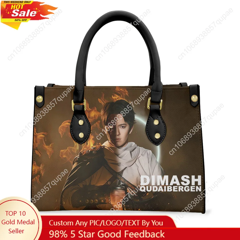 

Dimash Qudaibergen большая сумка кошелек женская мужская персонализированная текстовая сумка из искусственной кожи деловые подарочные пакеты для покупок