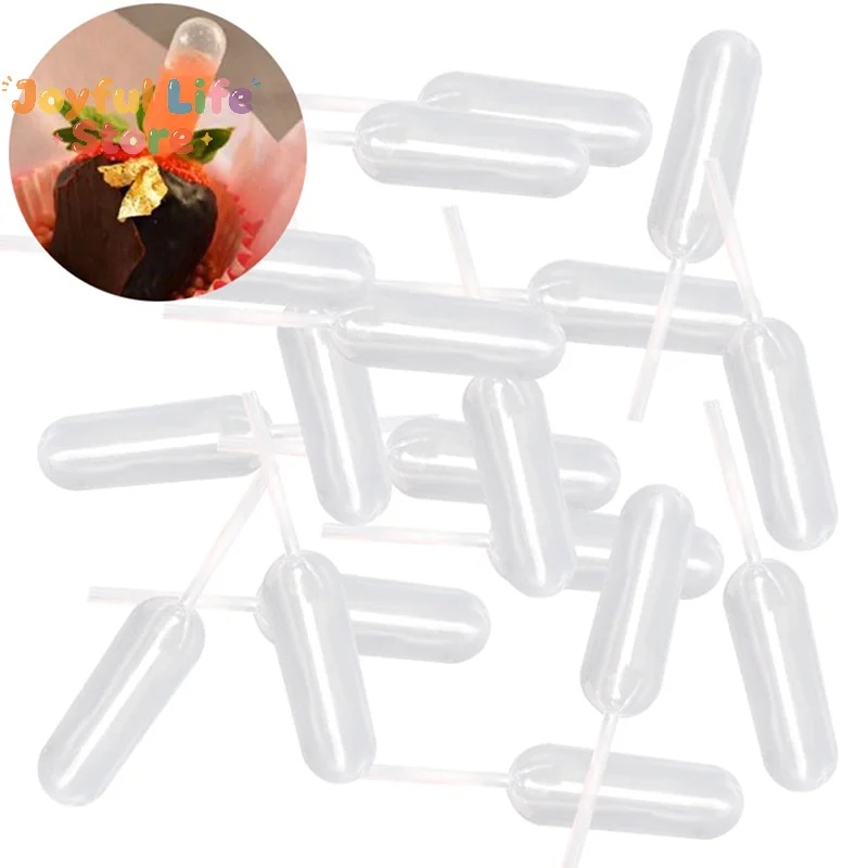Hot 100/50pcs 4ml Transfer Pipettes Ice Cream Jelly Milkshake Droppers Straw Dropper Disposable Straw