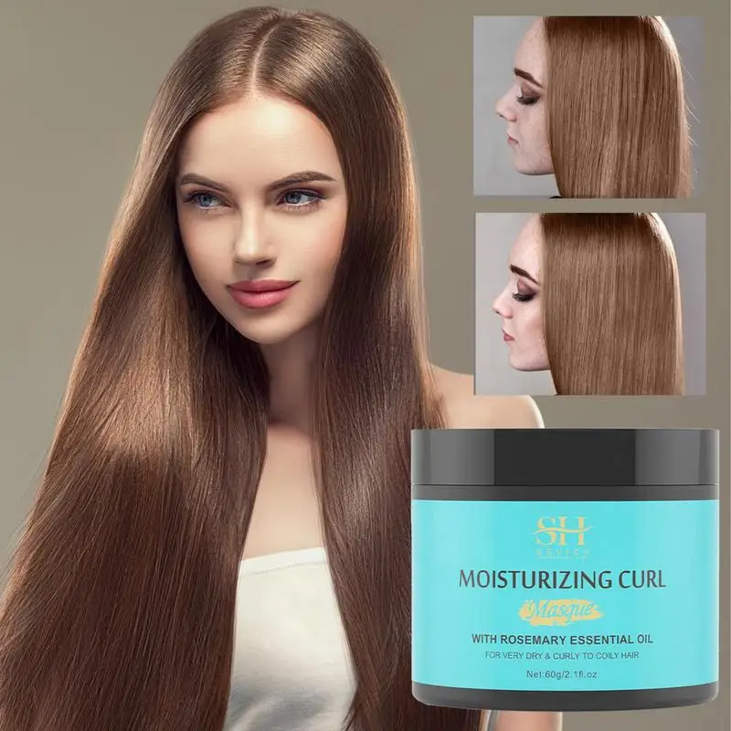 

60g Deep Hair Conditioner Moisturizing Curl Masque With Rosemary Essential Oil Professional Salon Hair Film For Dry Hair