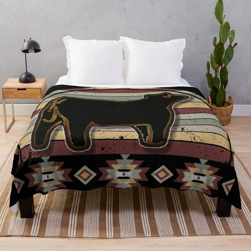 

Livestock Show Steers - Market Steer Throw Blanket Hairys Luxury Designer Sofa Throw Blankets