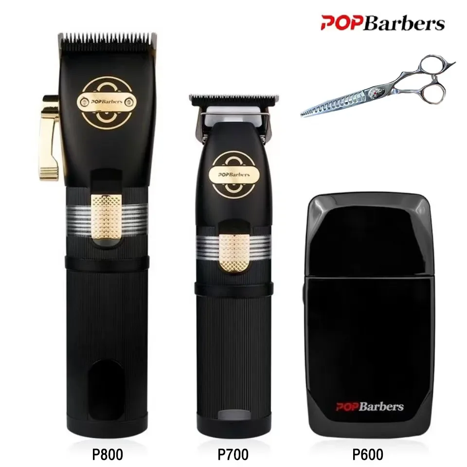 Pop Barbers Black Golden P800 P700 P600 Kit Hair Clipper Hair Trimmer for Men Professional Finishing Hair Cutting Machine