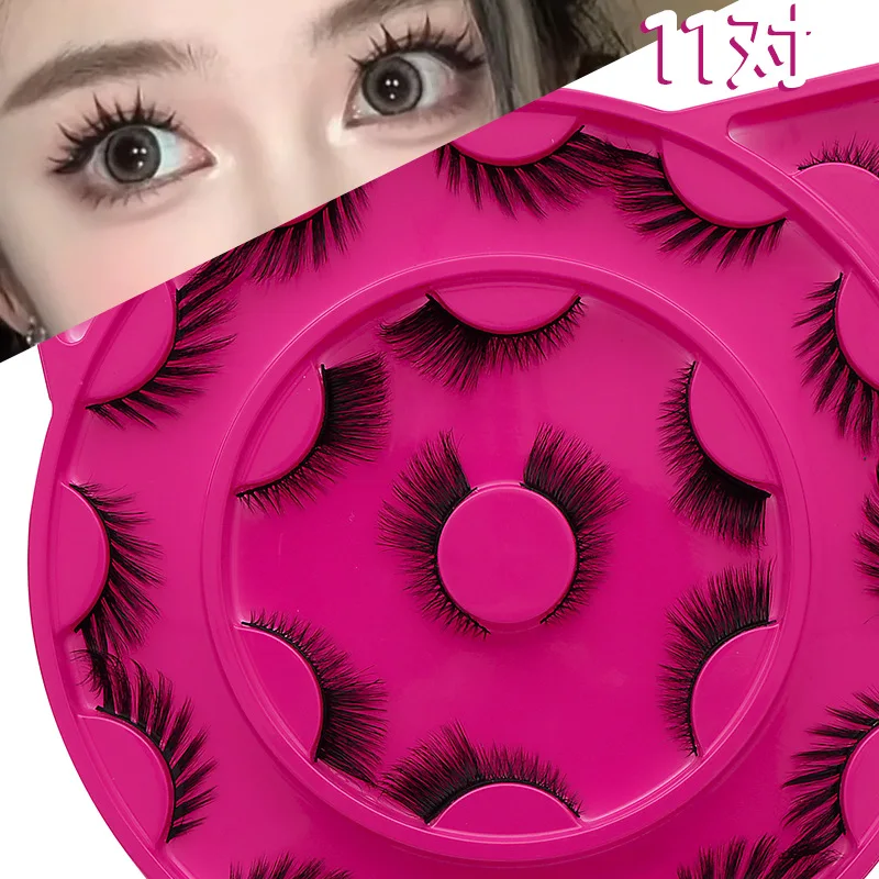 11 paia di ciglia finte in fabbrica mantengono una fornitura stabile di ciglia Cat Eye, ciglia Fox Eye