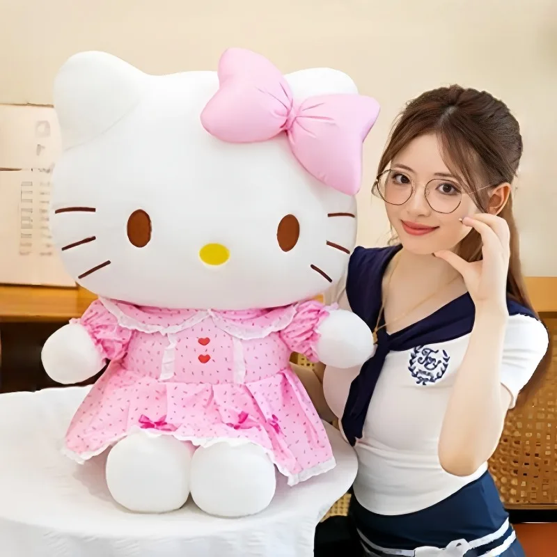 

35/50/70CM Sanrio Hello Kitty Plush Dolls Kawaii Animal Stuffed Toys Comfortable Soft Pillow Kawaii Room Ornaments Holiday Gift