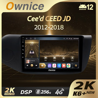 Ownice K6+ 2K for  KIA Cee'd CEED JD 2012 - 2018 8G+256G Car Radio Android 12.0 BT 5.0 Support Atmosphere Lamp 360 4G LTE