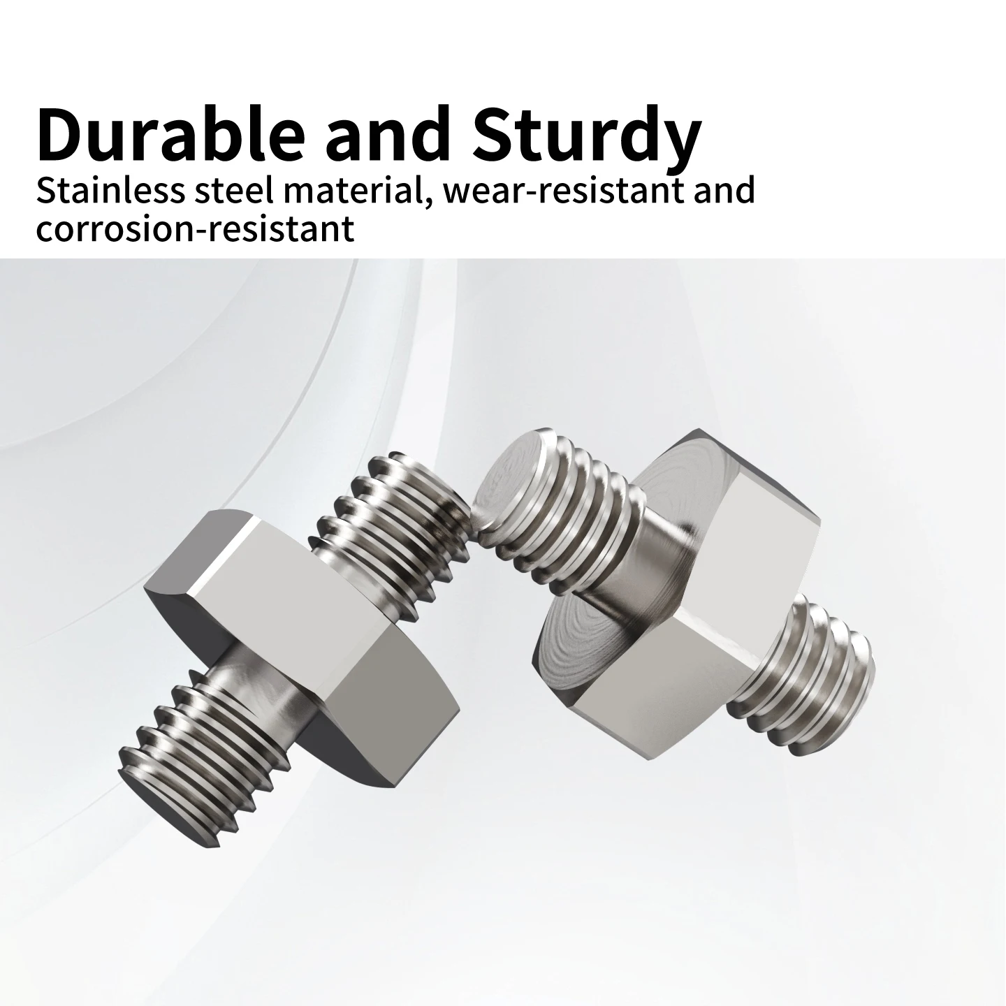 Edelstahl CNC 1/4"-20 Doppel-Außengewinde-Adapter Sechskantschraube 1/4 auf M6 M8 M10 3/8 für Kamera-Stativ, Handy, Action-Kamera – Detail 4