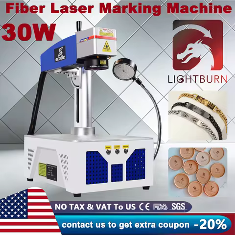 30W Raycus Fiber Laser Marking Machine Foldable Laser Engraver For Gold Silver Ring Jewelry Marking Metal Desktop DIY Engraver