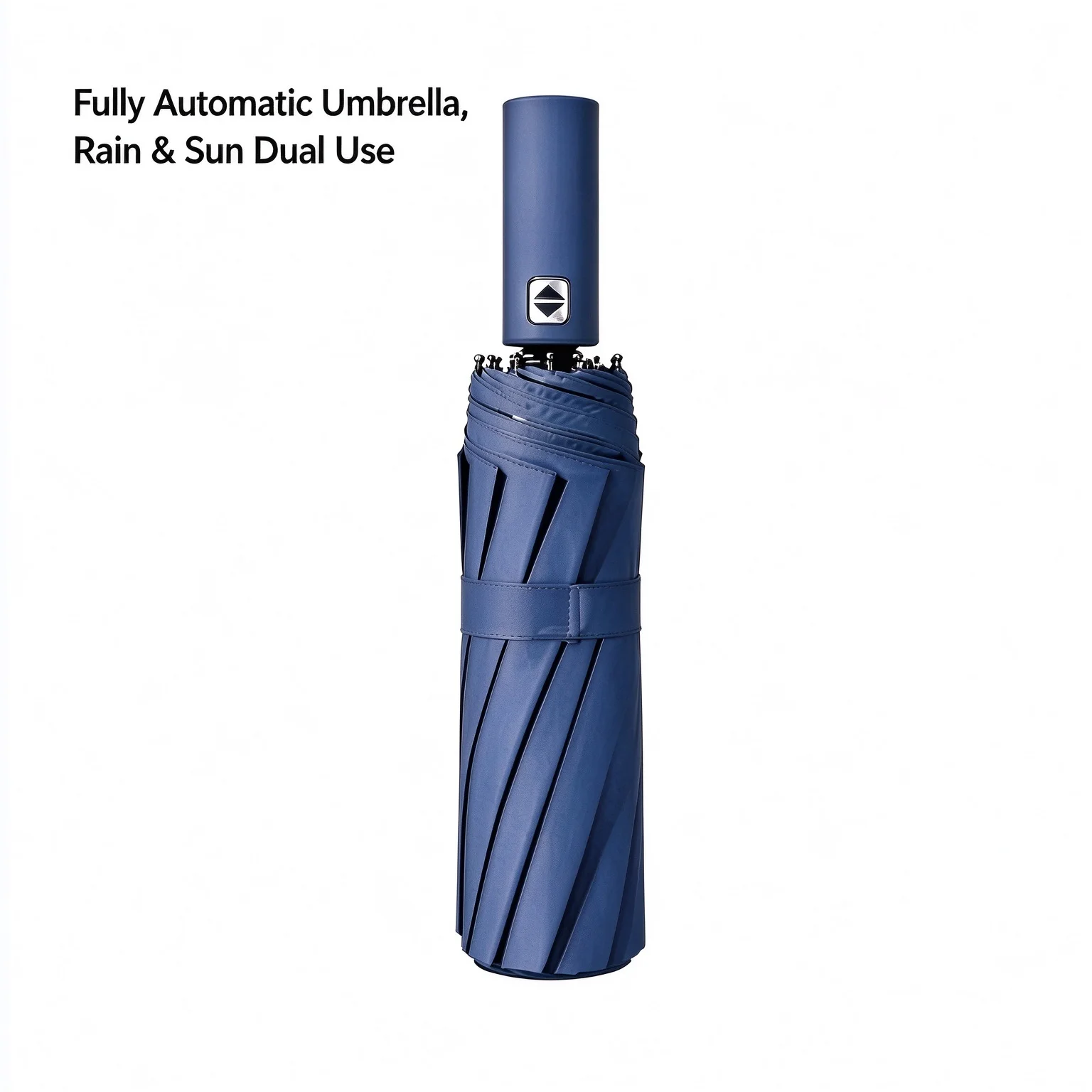 12 Bone Double Bones Black Glue Fully Automatic Umbrella, Rain & Sun Dual Use Three Fold, Sturdy Keel, UV Protection image 4