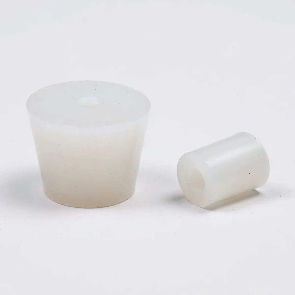 Food Grade Silicone Bottle Stopper Plug, Single Double Hole Tapered Rubber Bung Dia 13-86mm for Bottles Tubes Glass Containers