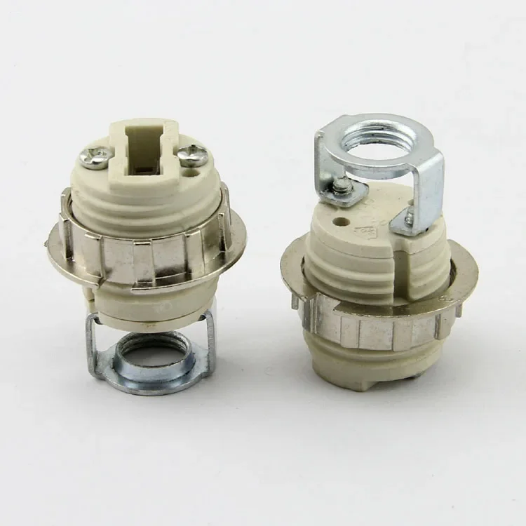 G9 Lamp Socket Ceramic G9 Lamp Holder 110-240V Ceramic Socket G9 Type Halogen Lamp Holder Lighting Accessories Iron Screw Nuts