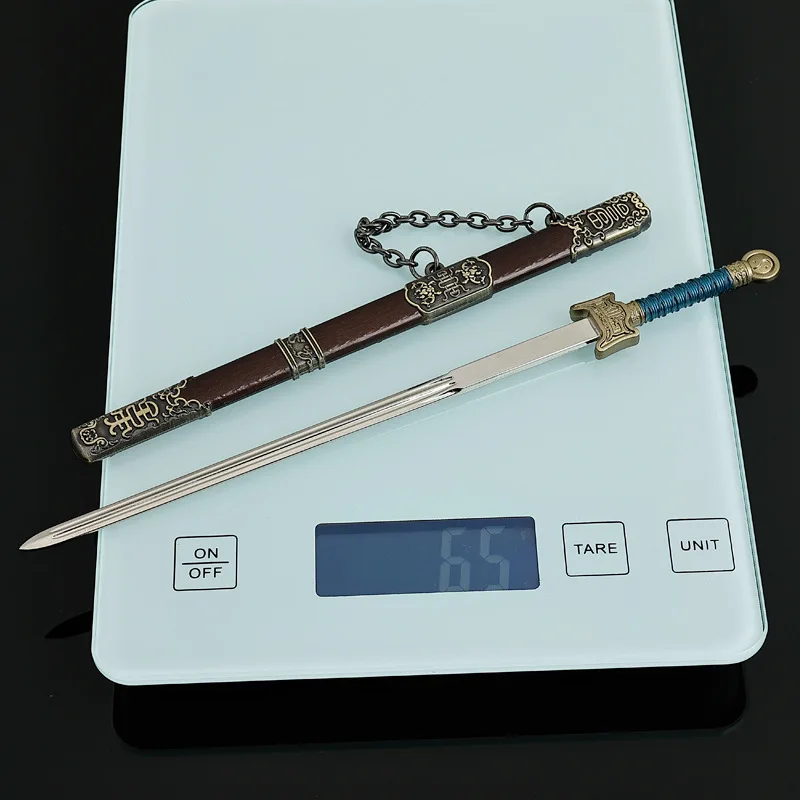 22 センチメートル Tianzhihen Xuanyuan 剣テレビシリーズ周辺武器モデル陳 Jingchou のレッドドラゴン歯剣手芸玩具モデル