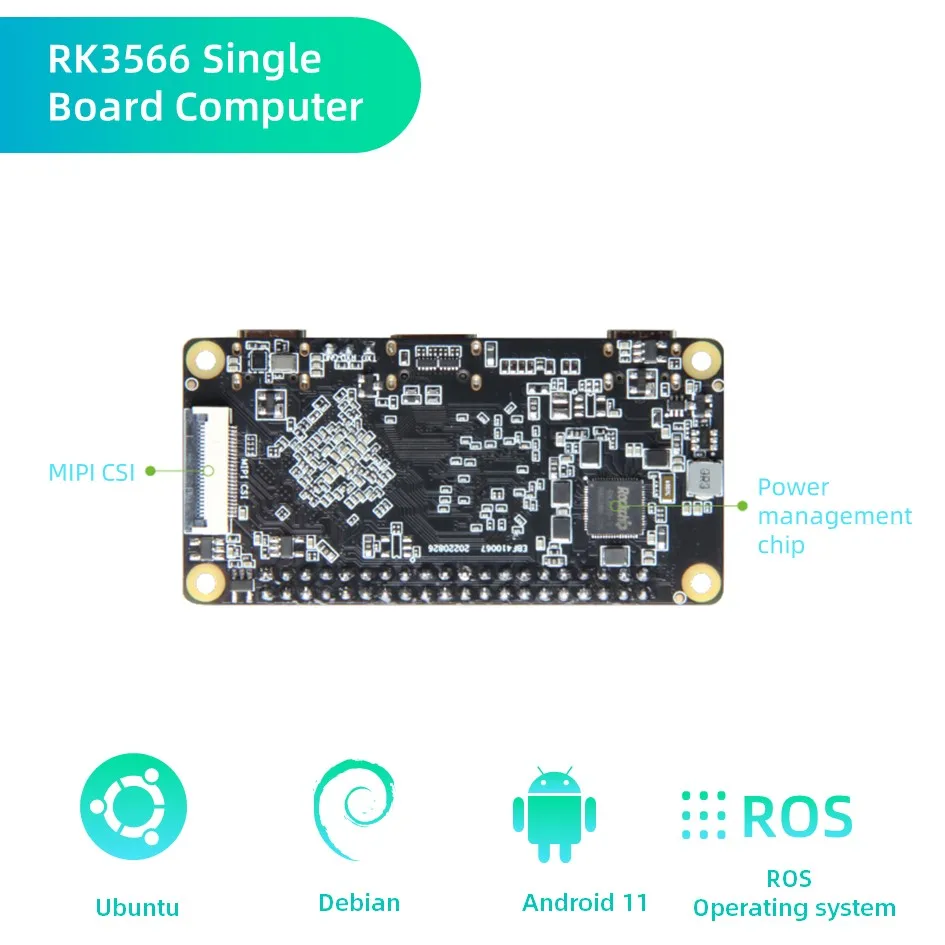 Imagem -03 - Rockchip Rk3566 Single Board Computers Ddr4 4gb Ram Suporte Linux Android Development Board Compatível com Raspberry pi Sdk Gratuito