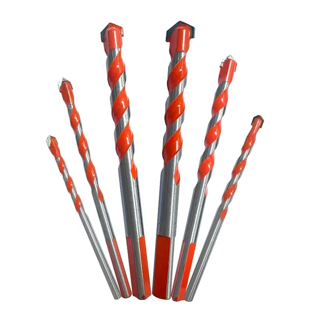 6-częściowy zestaw wierteł do płytek ceramicznych z twardym stopem aluminium i diamentowym ostrzem Overlord, 4/5/6/8/10/12mm, do perforacji ścian i wiercenia otworów.