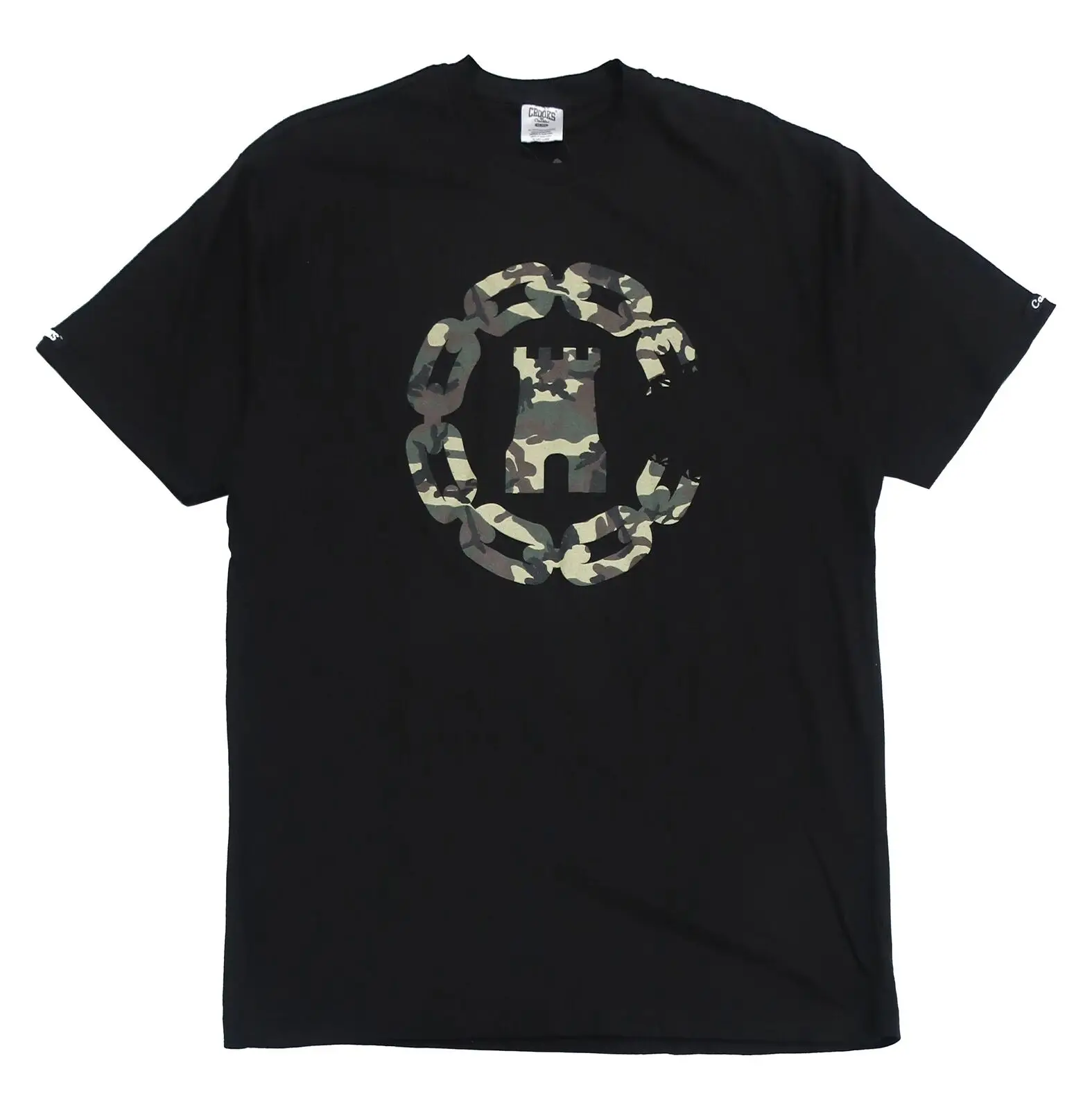 Crooks & Castles Men's Castle C Chain Graphic Camo Tee T-Shirt