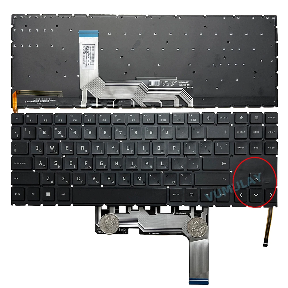 RU RGB Backlit Keyboard for HP OMEN 16-K 16-K0023DX 16-U 16-U1047 16-WD 16-WD0063DX 16-WF 16Z-XF 16-B 16T-B 16T-K 16T-WF 16Z-XD