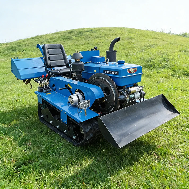 

Customized Small Full Terrain Diesel Micro Tiller, Agricultural Plowing Machine with Crawler Tractor & Crawler Rotary Tiller