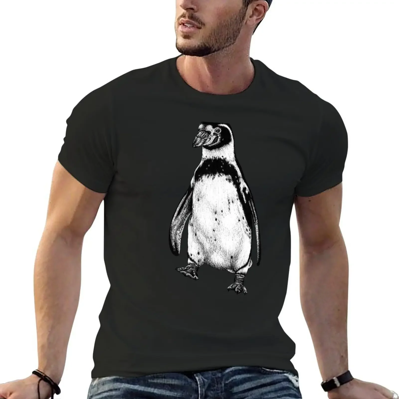 Humboldt penguin ink illustration T-Shirt sports fans sublime cute tops mens graphic t-shirts pack