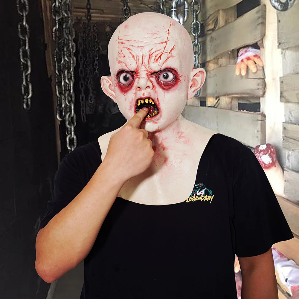 

Halloween Scary Mask Unisex Adults Zombie Costume Grim Reaper Theme Scream Ghost Face Mask for Cosplay Party And Entertainment