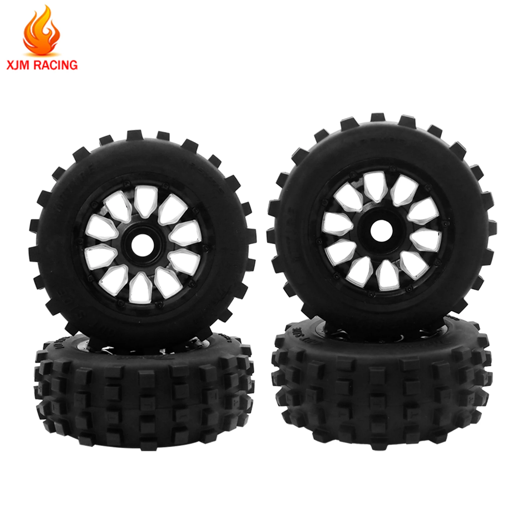 1/5 HPI ROVAN KM ROFUN Baja 5T 5SC 5FT LOSI DBXL FID DTT QL トラック用フロントまたはリアメタルホイールハブとタイヤキット