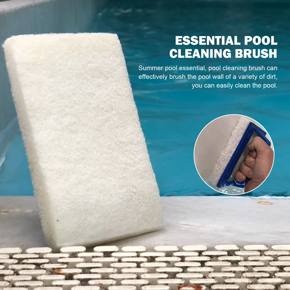 Pack De 4 Cepillos De Limpieza Para Piscina Con Esponja – Mango Ergonómico, Para Paredes, Bañeras Y Azulejos