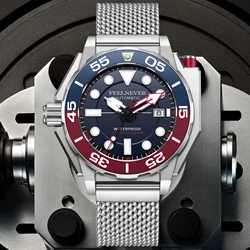 2024 New FEELNEVER Men's Mechanical WristWatches Fashion Business Watch Men Sport Waterproof Military Automatic Watches For Men