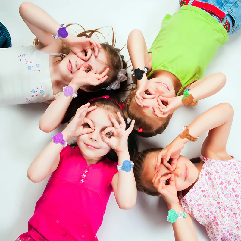 1 stks siliconen decompressie speelgoed kinderen push bubble armband zintuiglijke speelgoed stress knijpspeelgoed