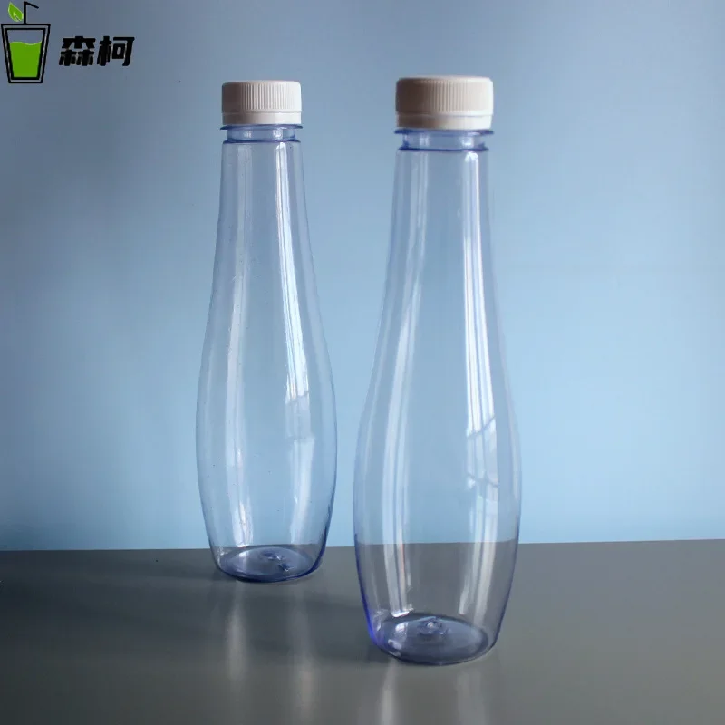 Premium Customized 330ml Food-Grade Transparent Mineral Water Bottle Soft Drink Bottle Cylindrical Milk Tea Beverage PET Plastic