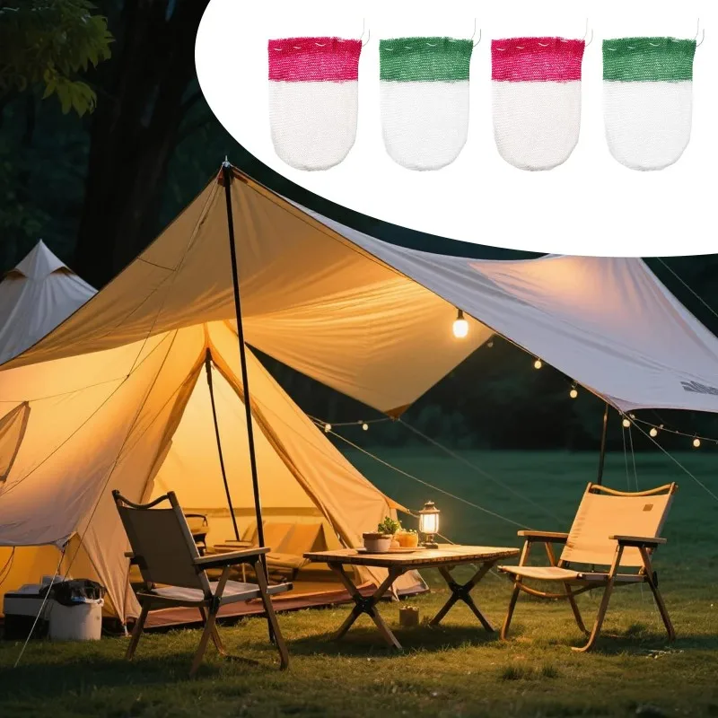 A74E-20 Pcs Versatile Camping Lantern Mantles - U-Shape Red/Green Heads U-Shape Gas Lamp Mantle For Outdoor Camping