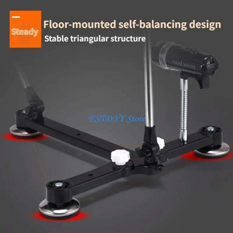 

G6DE Ice Fishing Rod Holder Fishing Shelf Folding Retractable Ice Fishing Gear