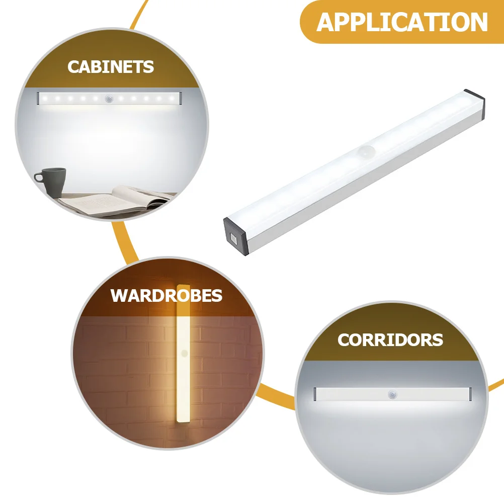 

15cm Rechargeable Infrared Induction Night Light Smart Sensor LED Bedside Lamp for Closet Bedroom Wall Lighting