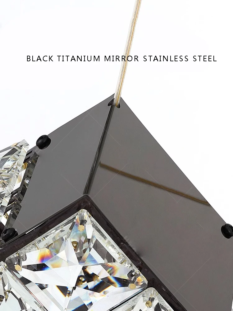 Luxury New Design Clear Cube Crystal Chandelier Lighting For Villa High Ceiling Home Decoration Stairwell Lustres