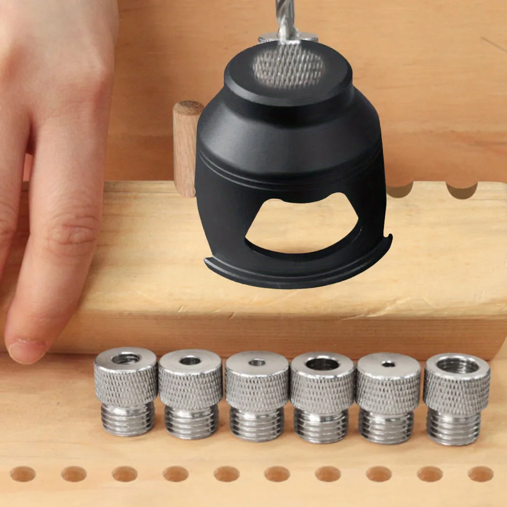 Vertical Drill Guide for Woodworking with 610mm Positioning Locator and Multiple Drill Bushings for Accurate Hole Punching