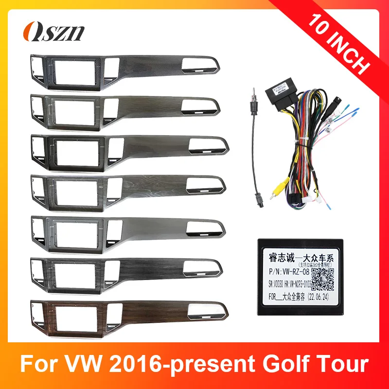 

10-дюймовая Автомобильная радиоустановка Fascia ДЛЯ VW 2016-gift Golf Tour DVD стерео Рамка адаптер пластины (7 цветов)