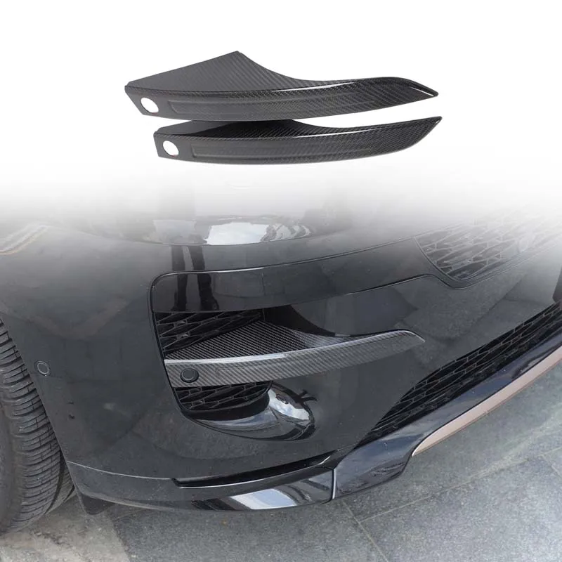 

Для Land Rover Range Rover Sport 2023-2025 настоящее углеродное волокно, передняя противотуманная фара автомобиля, декоративная крышка, наклейки, автомобильные аксессуары