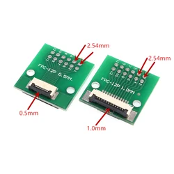 Carte adaptateur FPC/FDavid 0.5/1.0mm à 2.54mm, connecteur soudé 4/5/6/8/10/12/14/16/20/26/3040/45/50/60 broches