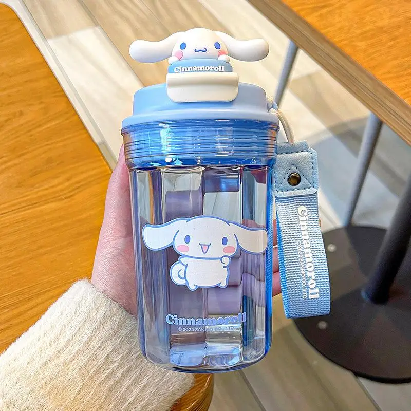 Sanrio Water Cup Cinnamoroll Kuromi My Melody Cute Cartoon Portable Water Bottle Pochacco Pom Pom Purin Direct Drinking Cup Gift