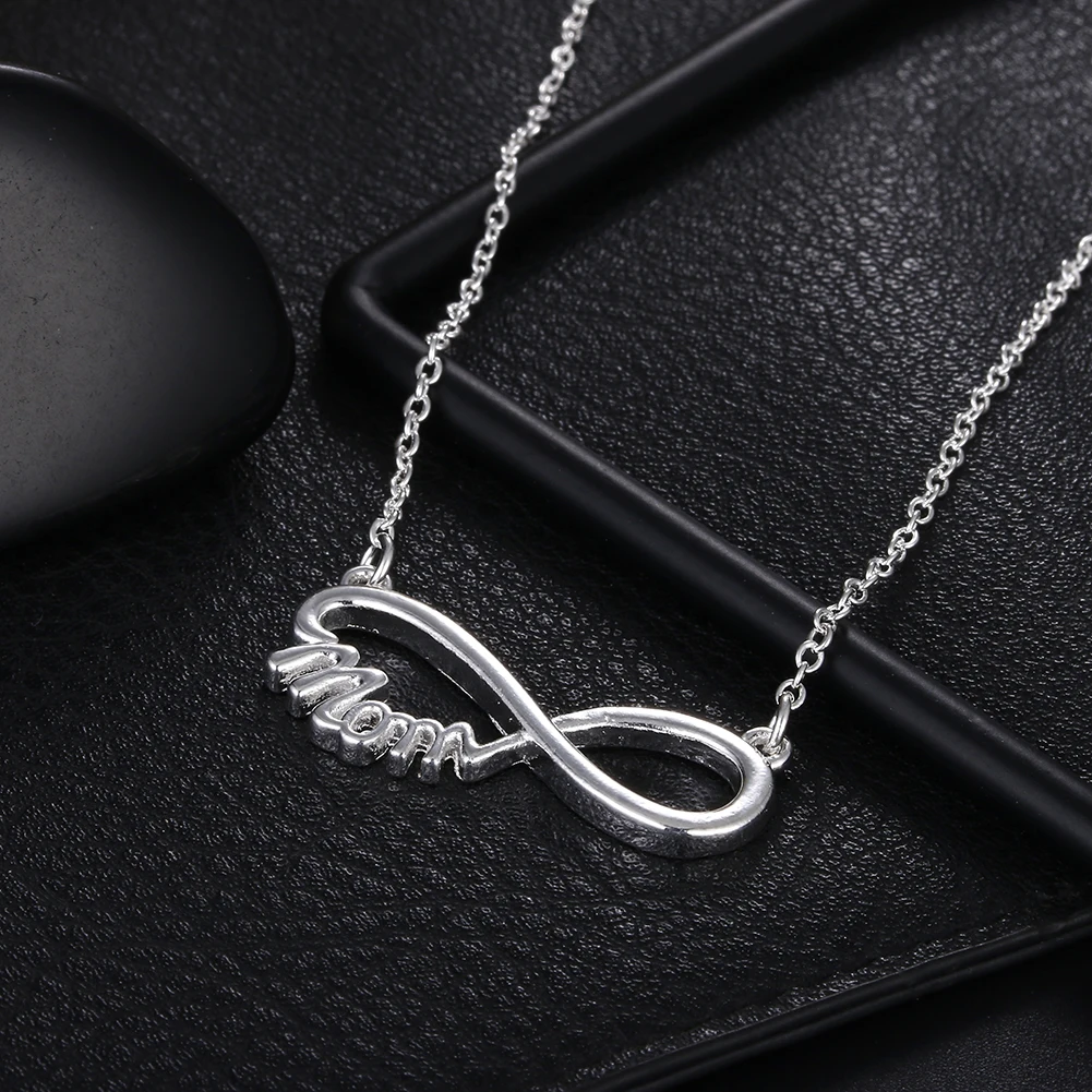 

Fashion 925 Sterling Silver Elegant MOM Pendant Necklace for Women 18 Inches Charm Party Wedding Accessories Jewelry