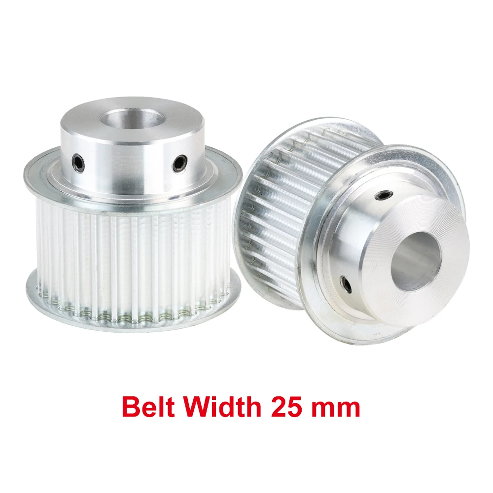 5M 32T Belt Pulley Bore 6/6.35/8/10/12/12.7/14/15/16/17/19/20 mm Alloy Pulley Wheel For 5M Rubber Belt Width 15/20/25mm