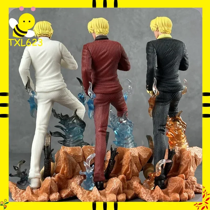 ฟิกเกอร์อนิเมะวันพีซ ซันจิ วินสโมค ไดอาเบล แอมเบ ขาดำ ขนาด 24 ซม. สีแดง ดำ ขาว ของตกแต่งโต๊ะทำงาน ของขวัญ