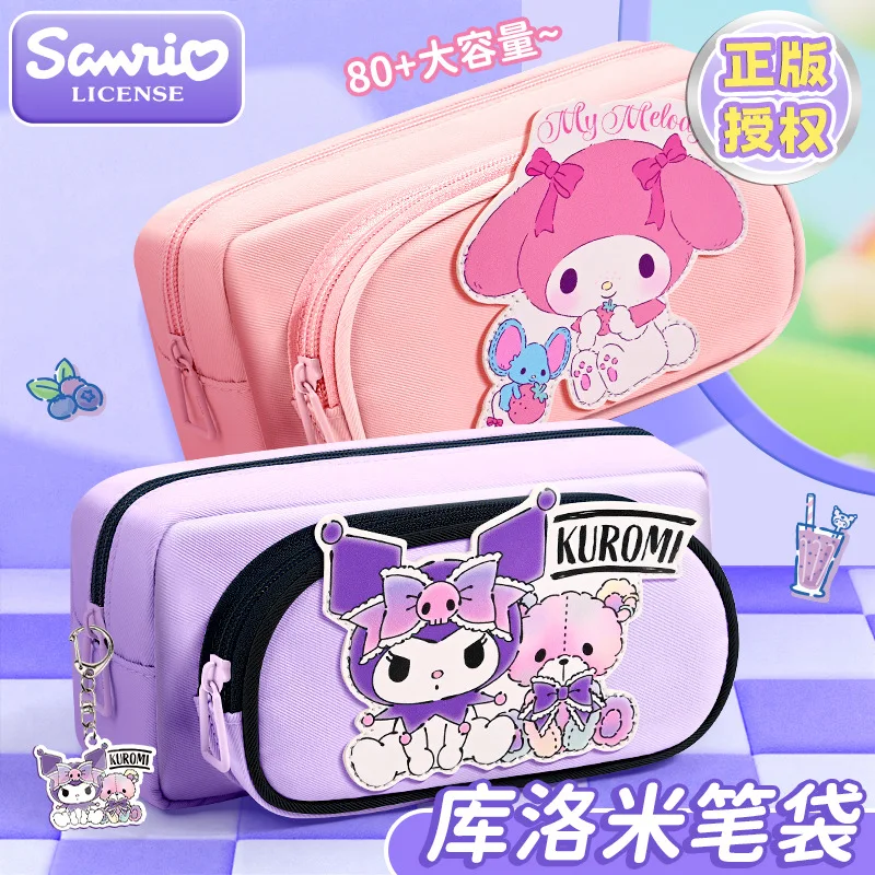 

Милый пенал Hello Kitty большой вместимости, водонепроницаемый, с молнией, для школьниц