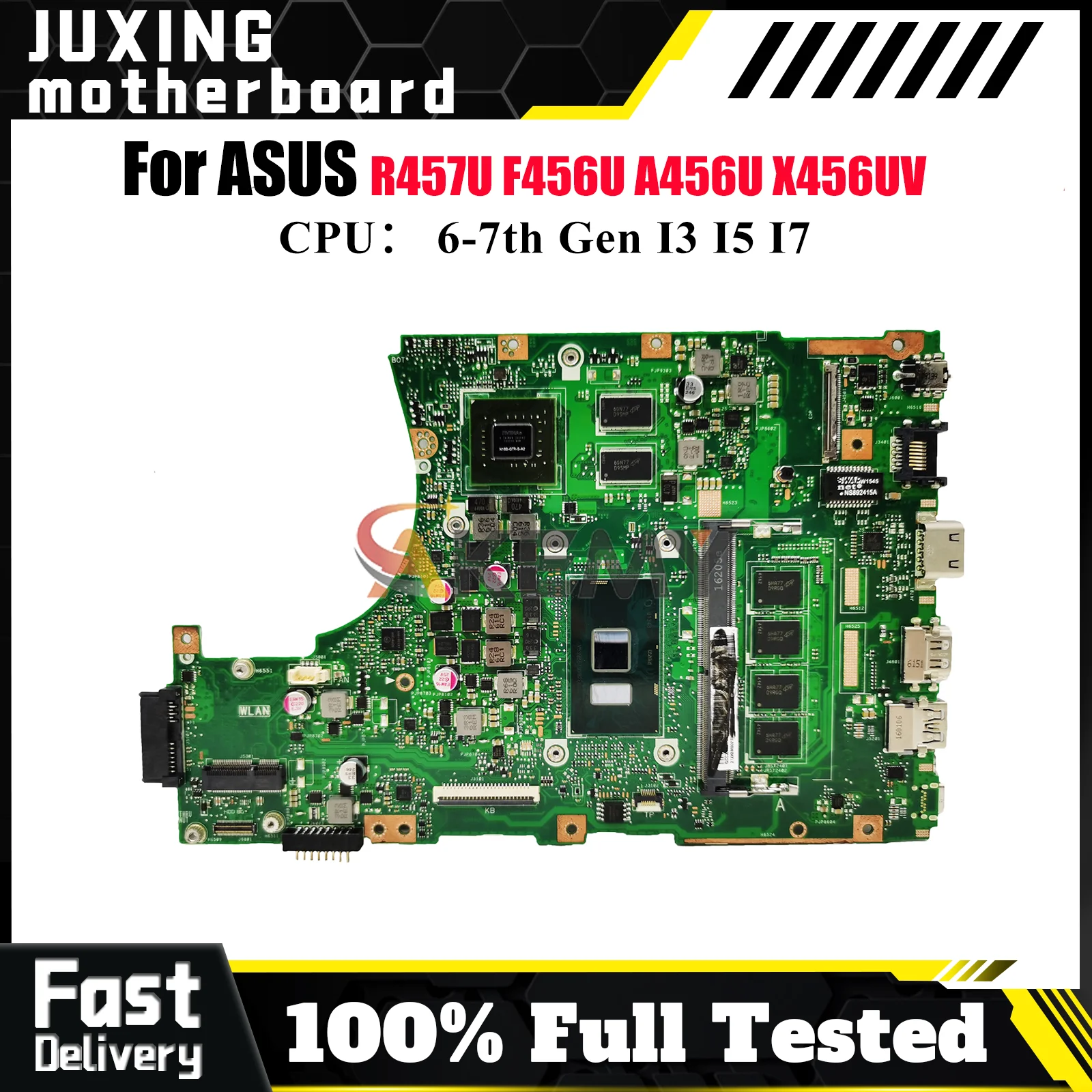 

X456UV Laptop Motherboard For ASUS X456UJ A456U X456U F456U X456UQ X456UAK R457U X456UVK X456UF X456UQK Mainboard I3 I5 I7 CPU