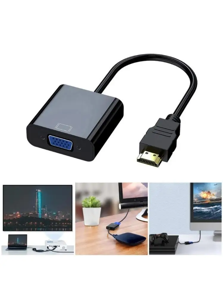 

Y1UB VGA Adapter, Gold Plated Connection Port Fast Transfer Highly Resolution For Desktop Laptop HDTV, Video Support